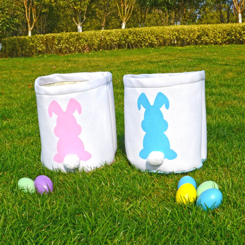 Yakbaofuo Cylinder Silk Screen Λούτρινο Κουνέλι Πασχαλινή Φορητή Τσάντα Δώρου Πασχαλινή 2