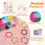 Σετ βραχιολιών 28 πλέγματα 21 20 τεμάχια 24 χρώματα χάντρες ABS υψηλής φωτεινότητας 4
