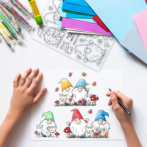 1 φύλλο PVC πλαστικές σφραγίδες για DIY Scrapbooking oto άλμπουμ διακοσμητικές κάρτες 1
