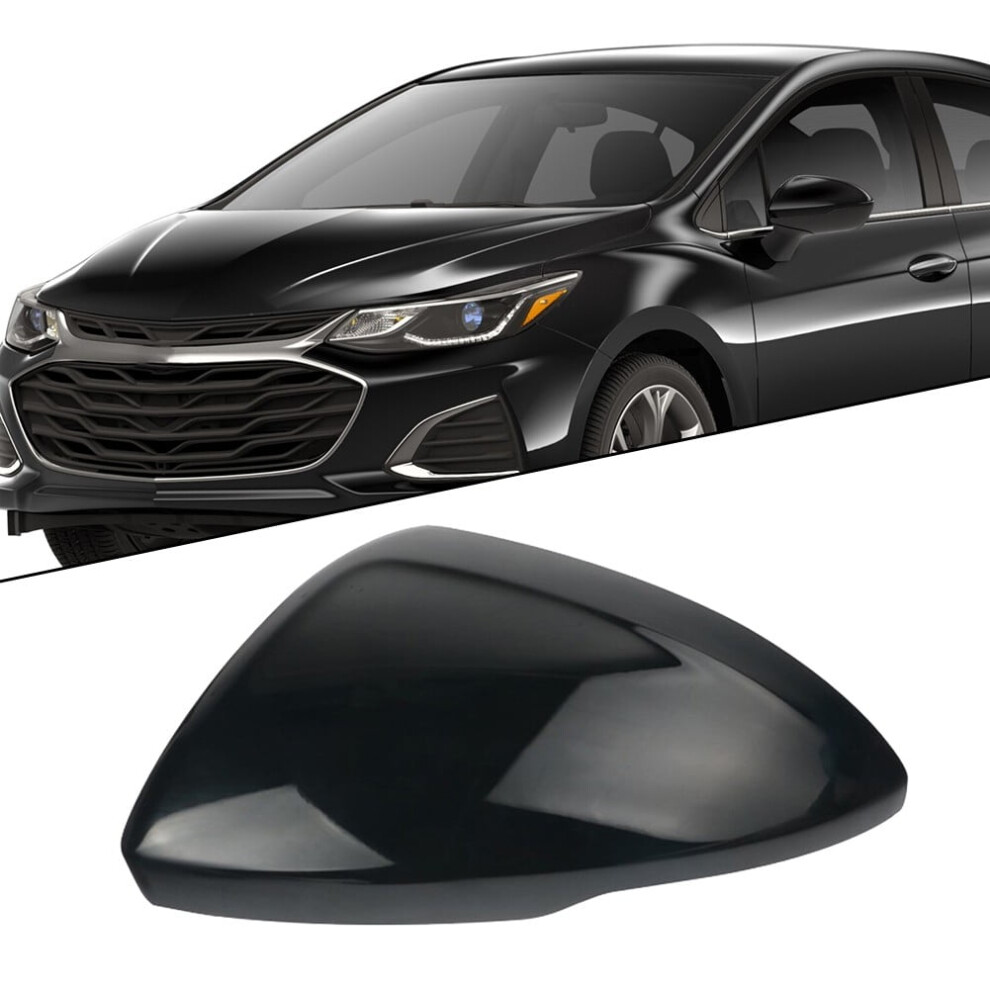 For Chevrolet For Cruze 2016-2019 Front Left Rearview Mirror Cover Replace Black 9773935535633