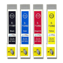 Set of 4 Ink Cartridges to Replace Epson T0715 Compatible/Non-OEM from Go Inks (4 Inks)