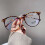 Blaulichtfilterbrille, runde Brille, transparent 6