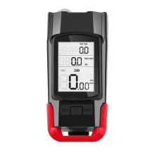 WQQZJJ Outdoor-Leuchtenhalterung für Fahrradlampe, kabellose Leuchte mit Messstab, Hupe und Scheinwerfer – 3-in-1-Fahrradtaschenlampe und