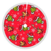 Jupe de sapin de Noël Grin-Ch 91 cm (36 pouces), tapis de sapin pour les fêtes d'hiver, jupe de sapin pour décorations de Noël rustiques