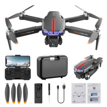 Zeceouar Drone met camera, 3-camera borstelloze motor FPV quadcopter met windbestendigheid, headless-modus en gebarenbesturing – compatibel met RC