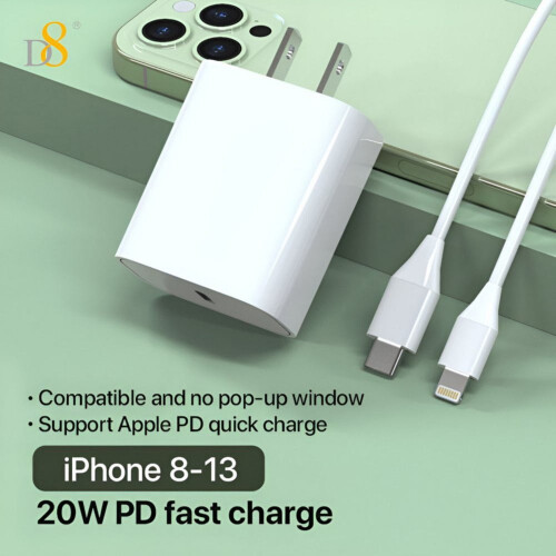 Φορτιστής USB C 20W PD Γρήγορη φόρτιση, προσαρμογέας τοίχου USB-C συμβατός με iPhone13/12Pro 1