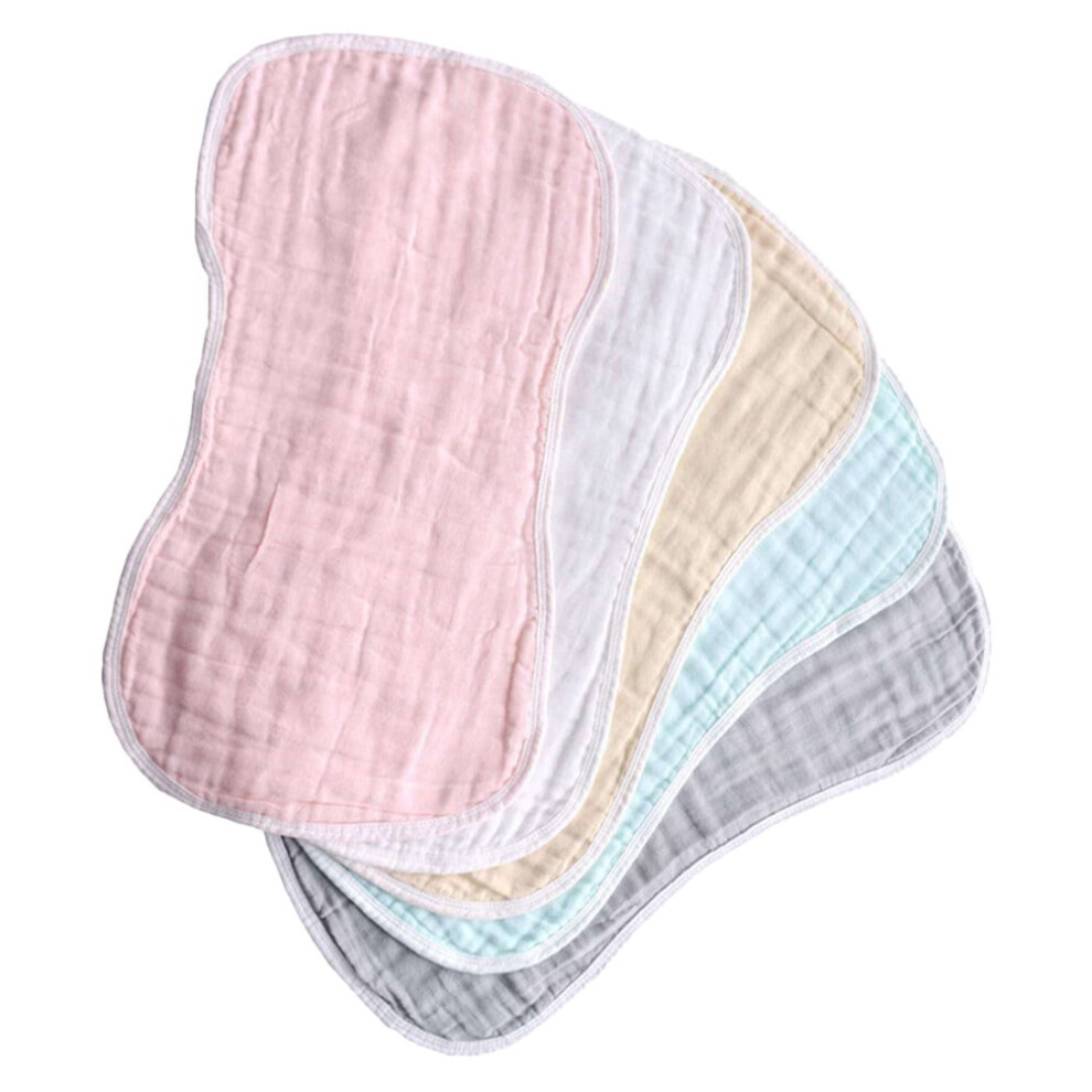 LHXC 5pcs Baby Cotton Burp Cloths Absorbent Baby Burp Rags Softer Baby Burp Cloths