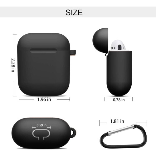 Συμβατό με θήκη AirPods, προστατευτικό περίβλημα σιλικόνης για συμβατότητα με θήκες 2