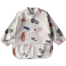 Babero impermeable de manga larga para bebé MGEZCOO con bolsillo, bata ajustable para alimentar, pintar y jugar, de 6 a 36 meses.