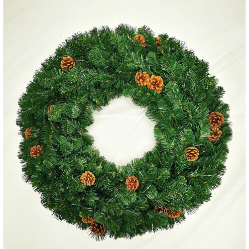 Guirlanda de Natal artificial Oregon Fir pré-iluminada, 91 cm (36 polegadas), com luzes LED brancas quentes e múltiplas.