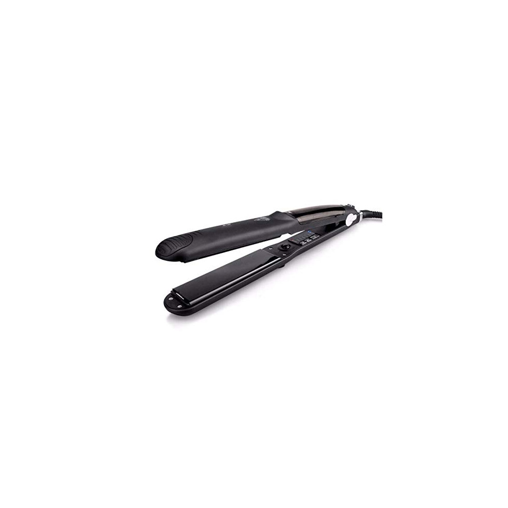 Hair Straightener Steam Flat Iron Ceramic Tourmaline with Argan Oil, 450F Digital Heat Control, EU Plug