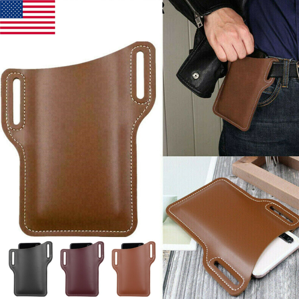 Dazone Leather Holster Cell Phone Holster Case With Adjustable Loop For Smartphones, Brown 9009791370522