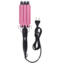 Professional Ceramic Triple Barrel Hair Waver Curling Iron with Rapid PTC Heating and Beach Waves