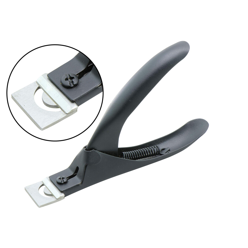 Acrylic Nail Clippers for Artificial Nails, Black Coated Professional Nail Cutter with Precision Trimming
