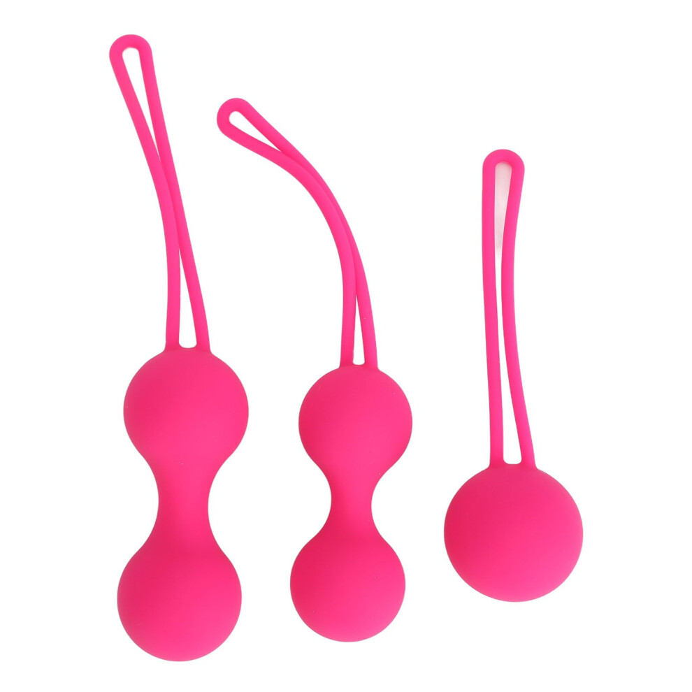 Pink 3Pcs Kegel Exercise Balls For Women Pelvic Floor Muscle Strengthening And Massage