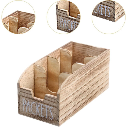 Coffee Station Organizer with Storage Compartments for Kitchen Office Cafe Countertop 1