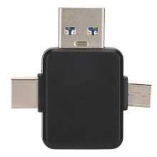 USB naar Type-C-adapter, 2-in-1 geheugenkaartlezer, dubbele connectoren, hoge snelheid, grote capaciteit, universele compatibiliteit, plug-and-play