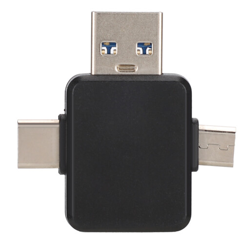 Προσαρμογέας USB σε Type C, Αναγνώστης καρτών μνήμης 2 σε 1, Διπλές υποδοχές, Υψηλής