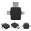 Προσαρμογέας USB σε Type C, Αναγνώστης καρτών μνήμης 2 σε 1, Διπλές υποδοχές, Υψηλής 3