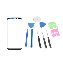 Erittäin ohut, kokonaan kaareva näytön etulasin vaihto Samsung Galaxy S9:lle, ammattimainen asennus korjaustyökalupaketilla, kirkas visuaalinen