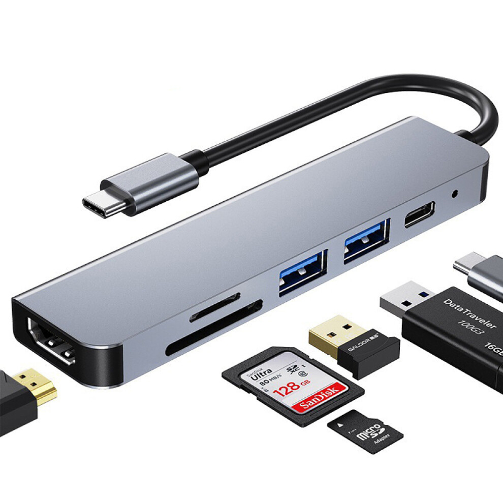 Efficient Data Sync Usb Hub, Multi-Functional Hub With Usb 3.0 Port And Aluminum Alloy Shell, Seamless Connectivity Solution For Laptops And More 9176269580780