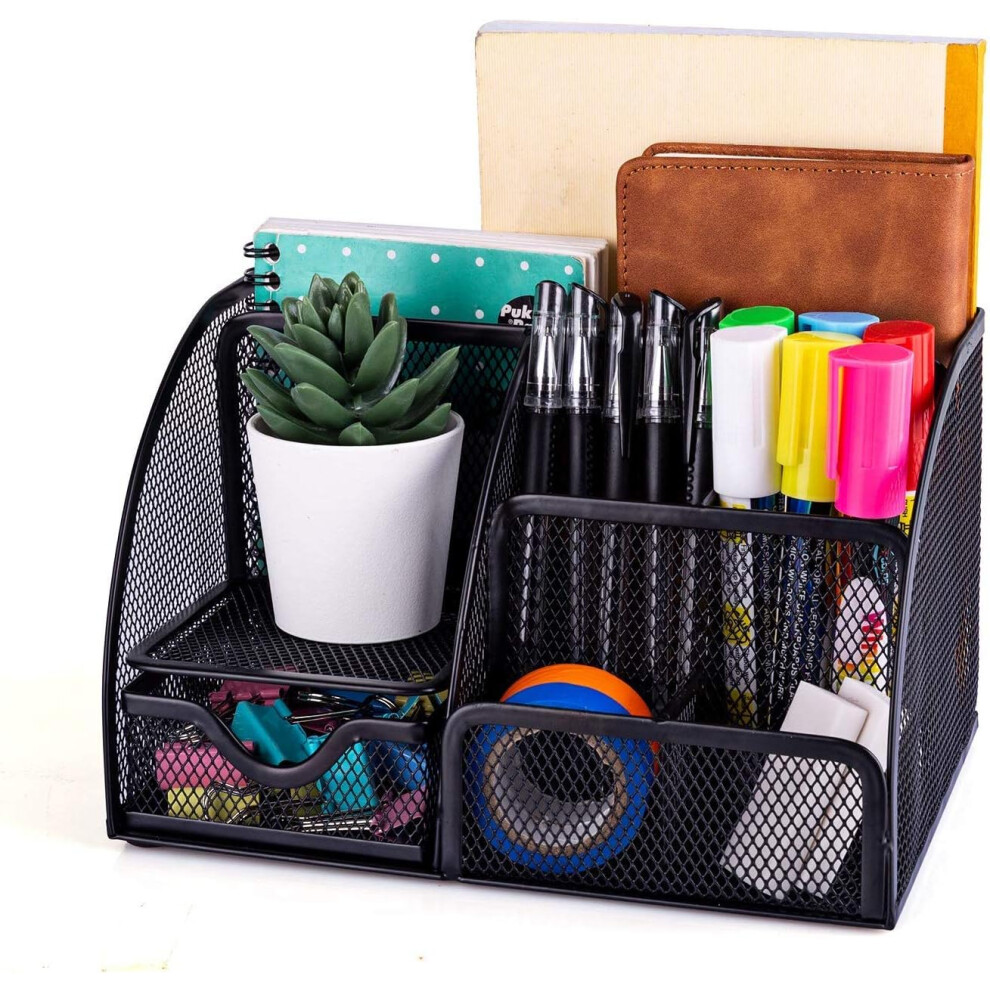 Home Office Storage With Desk Drawer Organizer, Durable And Sturdy Mesh Metal Construction For Your Desk Supplies 9176269719814