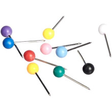 Travel Map Art Decorative Push Pins, Multi-purpose Small Round Ball Head Markers for Photo Canvas Bulletin, Home School Office DIY Craft (10 Color Ass