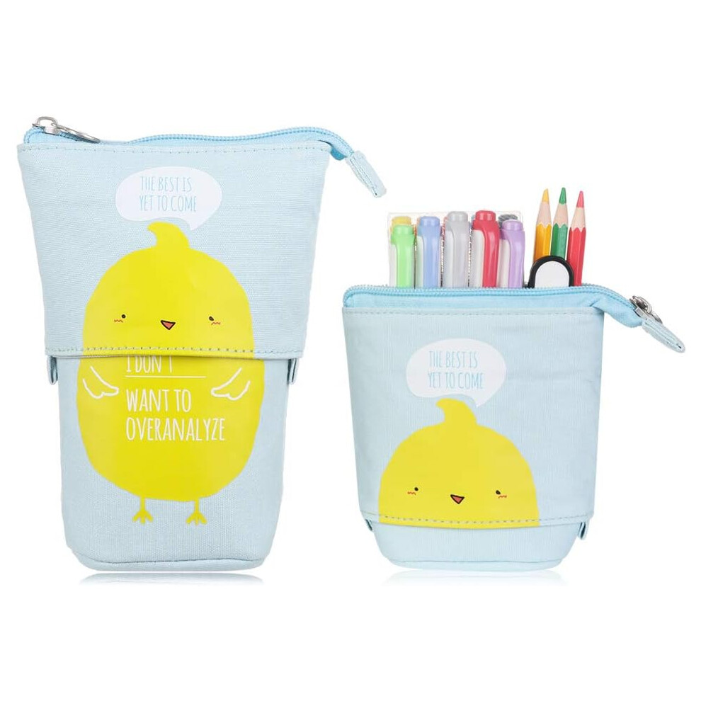 Innovative Telescopic Pencil Pouch, Standing Pen Holder With Quality Canvas Telescopic Design, Portable Organizer For Multi-Functional Use In School, 9176269582005