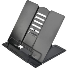 Portable Bookstand, Adjustable Metal Book Holders, Ergonomic Reading Rest With Movable Clips, Non-Slip Design, Supports iPads And Cookbooks, Waterproo