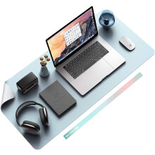 Laptop bureauonderlegger met antislip onderkant, dubbelzijdig PU-leren bureauonderlegger voor een moderne, professionele uitstraling en eenvoudige