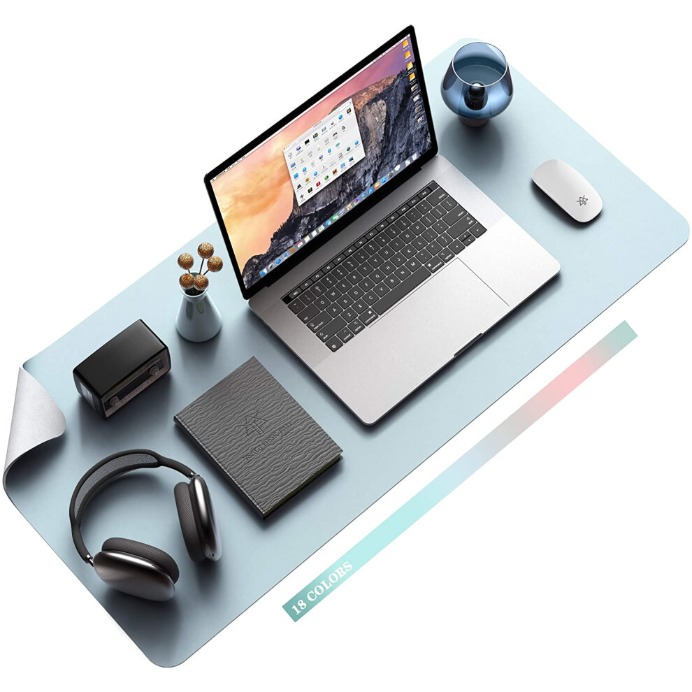 Modern Professional Dual Sided Pu Leather Desk Pad, Non-Slip Waterproof Desk Writing Pad For Office And Home (31.5" X 15.7") 9176269583538