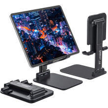 Portable Monitor Stand with All Metal Sturdy Base, Al-Ti Alloy for Foldable Design