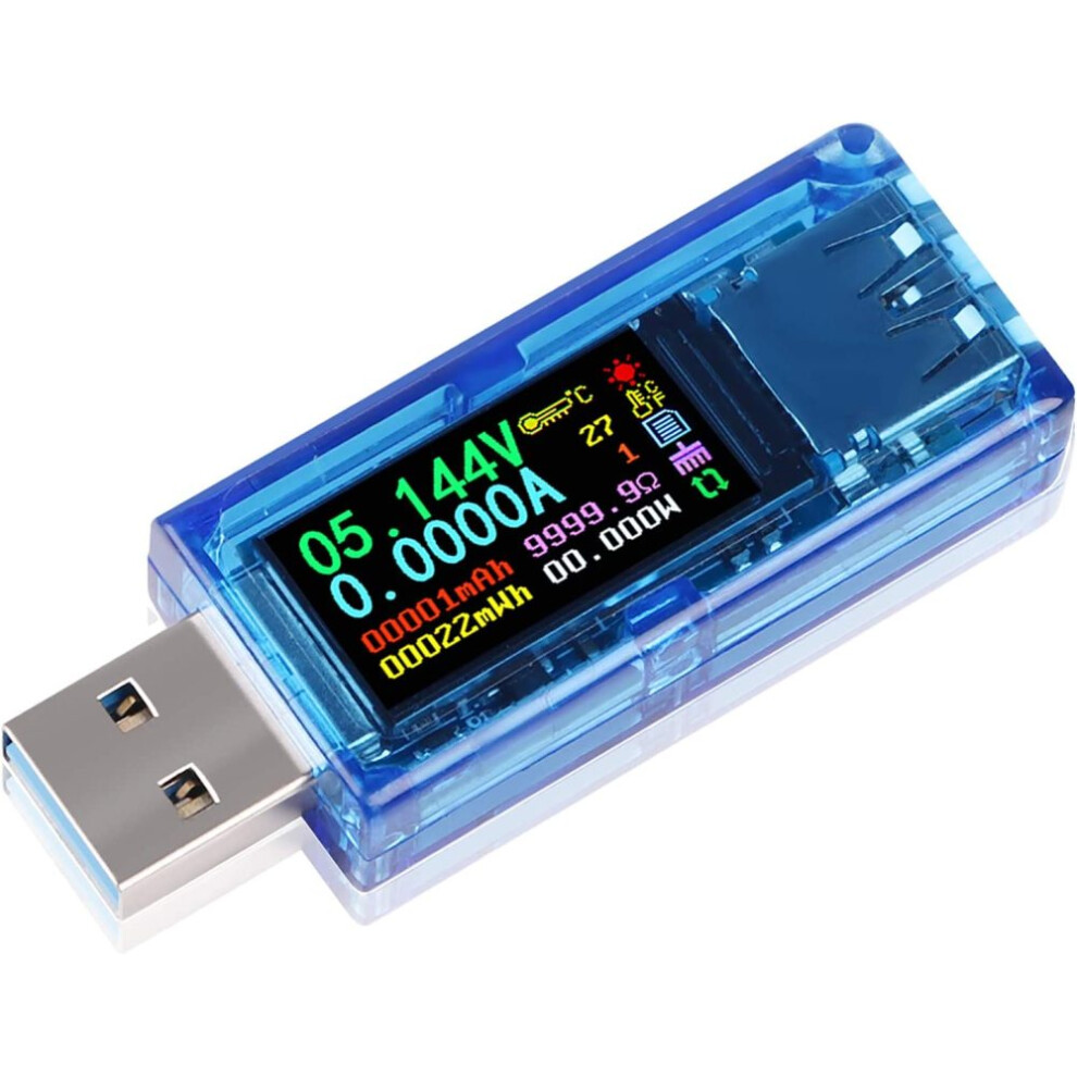 Multifunctional Usb Tester With Power-Off Storage, 4-Digit Accuracy Voltage Tester, High-Brightness Ips Color Display For Clear Readings, Thermometer 9176269722609