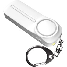 Personal Alarm for Women, Loud Siren Emergency Safety Device with Water-Resistant Keychain Attachment for All Ages (White)