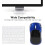 Ασύρματο ποντίκι μετάδοσης, ψηφιακό 2.4Ghz με ενσωματωμένη θήκη για δέκτη USB, 5
