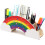 Τέλεια επιλογή δώρου για παιδιά, Rainbow Supply Caddy με αυτοκόλλητα Diy Glitter Star, υψηλής 1