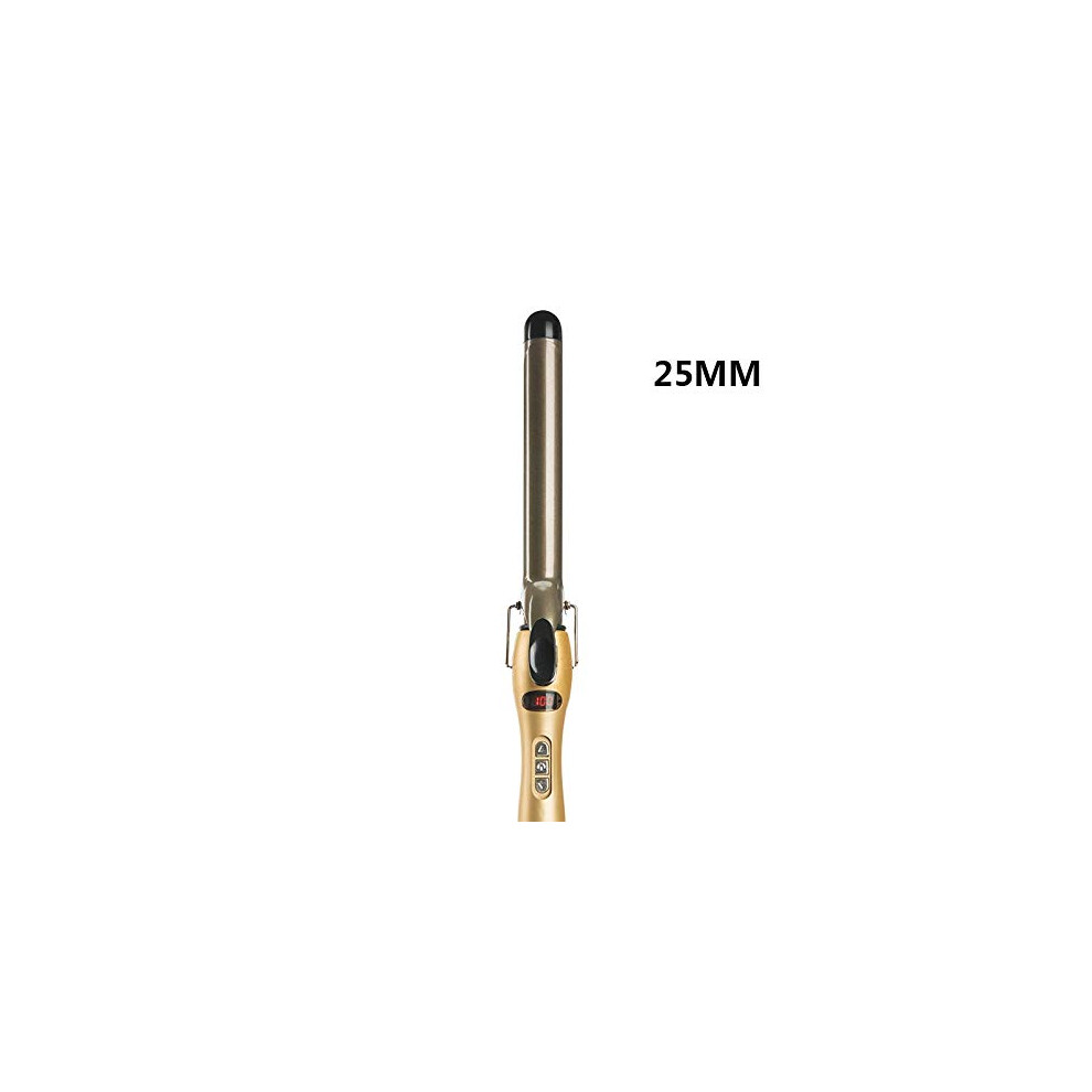 Professional Tourmaline Ceramic Curling Iron with Digital Temperature Control and Dual Voltage