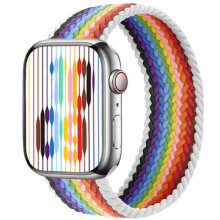 Dehnbar, kompatibel mit Apple Watch und Apple Watch Armbändern 42 mm/44 mm/45 mm/49 mm Regenbogen L