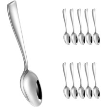 5-teiliges Teelöffel-Set aus Edelstahl, Kaffee- und Dessertlöffel, hochglanzpoliert, spülmaschinenfest, schneller Versand ab Lager