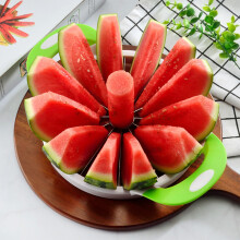 Viflosae Extra großer Wassermelonenschneider mit komfortablem Silikongriff, Edelstahl-Teiler für Melone, Ananas, Honigmelone - Küchenhelfer