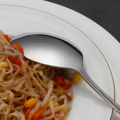 2 Pcs Serving Spoon Soup Spoons Kitchen Scoops Home Tableware Long Handle Spoon Public Cutlery 1