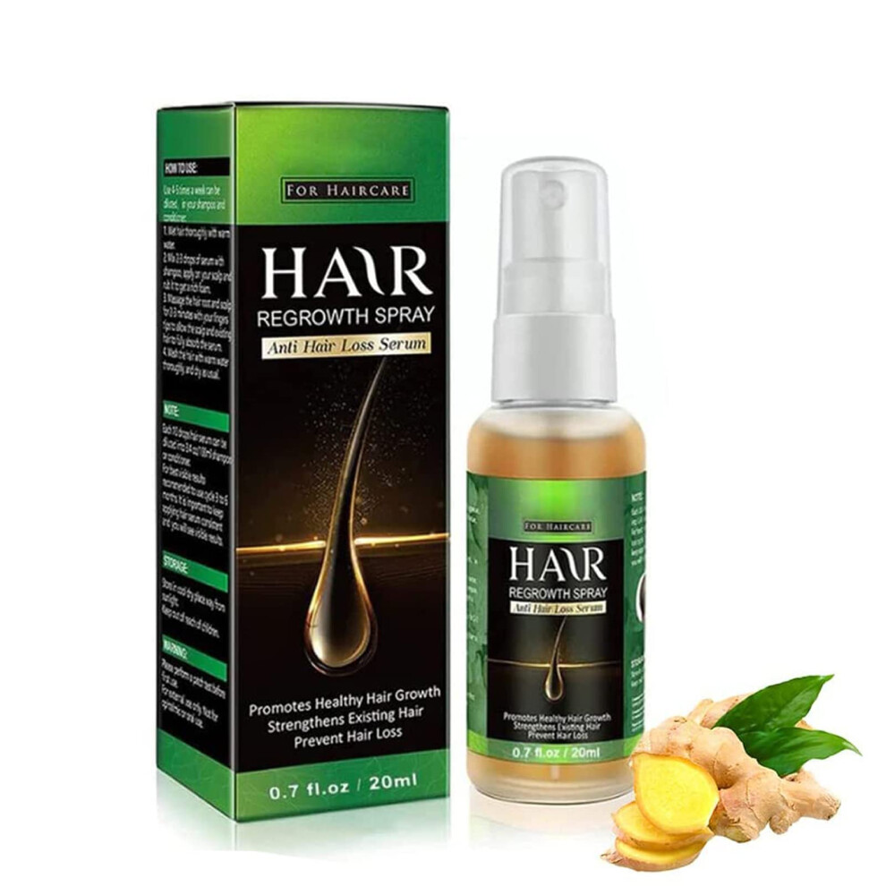 Hair Growth Serum with Ginger Oil for Fast Regrowth, Anti Hair Loss and Scalp Nourishment
