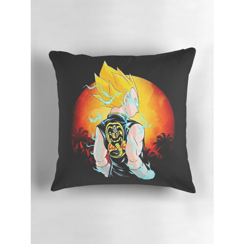 Capas de Almofada AIVO Vintage Vegeta Super Saiyan x Cobra Kai, Capas para Almofada de Sofá, Polegadas, Dois Lados 2