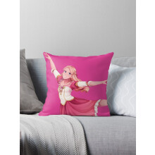 Nueva funda de cojín Barbie en rosa para sofá, 16x16 pulgadas, doble cara.