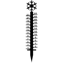 Hariumiu Measuring Stake Snow Gauge Snowflake Shape Yard Snow Measurer Stake Iron Snowfall Measurement Tool for Outdoor Garden