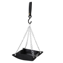 Vogelfutterschale zum Aufhängen, Vogeltränke, Gartenvogelfutterstelle, Hängende Vogelfutterschale für Terrasse und Garten, Schwarz