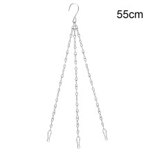 Κρεμάστρα κρεμαστών καλαθιών κήπου Silver3Strand με ανταλλακτικές μεταλλικές αλυσίδες