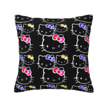 Funda de almohada cuadrada universal con estampado de Hello Kitty para las cuatro estaciones, ideal para sofá, cama, dormitorio y sala de estar