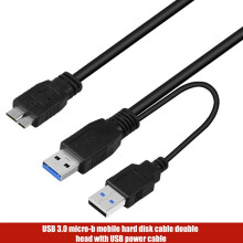 SUSUchens USB3.0A naar Micro B adapterkabel USB2.0 voedingskabel voor harde schijf SSD zwart