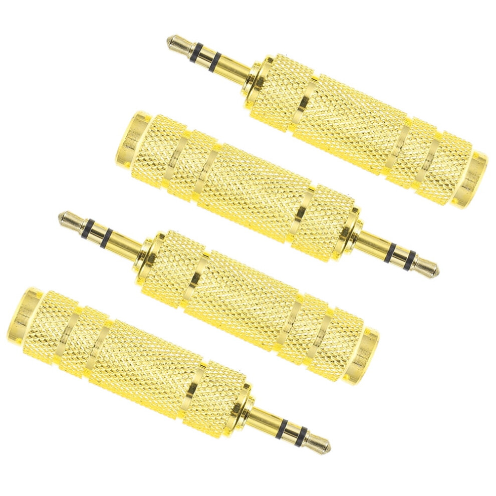4Pcs Audio Cable Recording Converter Adapter Audio Conversion Device 3.5Mm Male To 6.35Mm Female 9773935542532
